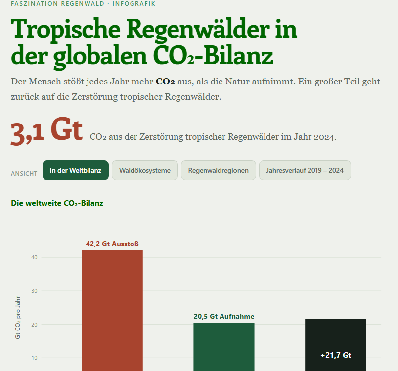 Tropische Regenwälder in der weltweiten CO₂-Bilanz