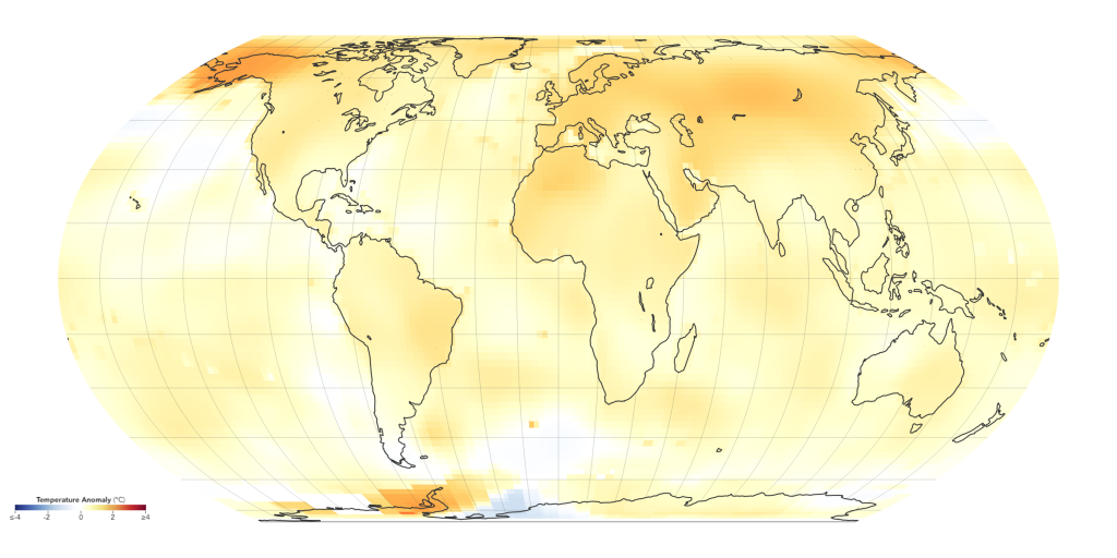 Grafik Globale Erderwärmung 2000-2004