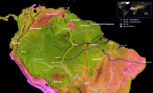 Grafik: Die großen Straßen in Amazonien - die Transamazonica (BR 230) und der Soja-Highway (BR 163)